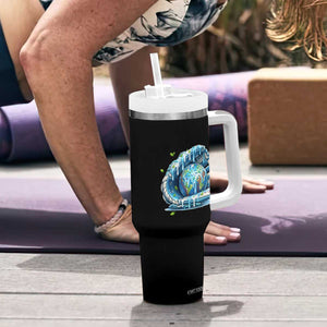 Earth Day Tumbler With Handle Funny Baseball Ice Cream Drip Glove Eco Friendly TS14 Print Your Wear
