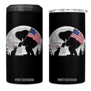 Bigfoot Boop Cat Moon 4 in 1 Can Cooler Tumbler Funny Sasquatch Meme 4th of July TS14 One Size: 16 oz Black Print Your Wear