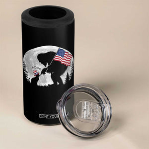 Bigfoot Boop Cat Moon 4 in 1 Can Cooler Tumbler Funny Sasquatch Meme 4th of July TS14 Print Your Wear