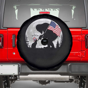 Bigfoot Boop Cat Moon Spare Tire Cover Funny Sasquatch Meme 4th of July TS14 Black Print Your Wear