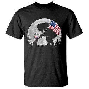 Bigfoot Boop Cat Moon T Shirt Funny Sasquatch Meme 4th of July TS14 Black Print Your Wear