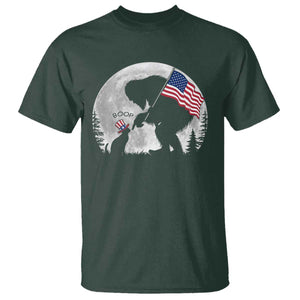 Bigfoot Boop Cat Moon T Shirt Funny Sasquatch Meme 4th of July TS14 Dark Forest Green Print Your Wear