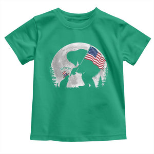 Bigfoot Boop Cat Moon Toddler T Shirt Funny Sasquatch Meme 4th of July TS14 Irish Green Print Your Wear
