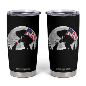 Bigfoot Boop Cat Moon Tumbler Cup Funny Sasquatch Meme 4th of July TS14 Black Print Your Wear