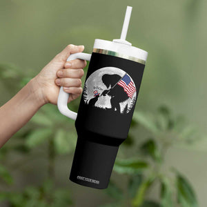 Bigfoot Boop Cat Moon Tumbler With Handle Funny Sasquatch Meme 4th of July TS14 Print Your Wear