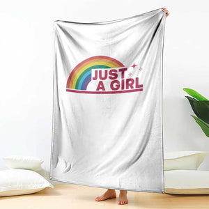 Just A Girl LGBTQ Pride Month Throw Blanket TS14 Print Your Wear