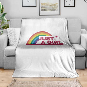 Just A Girl LGBTQ Pride Month Throw Blanket TS14 Print Your Wear