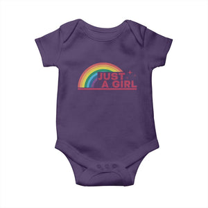 Just A Girl LGBTQ Pride Month Baby Onesie TS14 Purple Print Your Wear