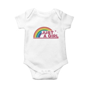Just A Girl LGBTQ Pride Month Baby Onesie TS14 White Print Your Wear