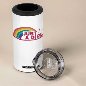 Just A Girl LGBTQ Pride Month 4 in 1 Can Cooler Tumbler TS14 Print Your Wear