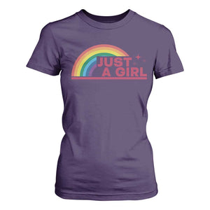Just A Girl LGBTQ Pride Month T Shirt For Women TS14 Purple Print Your Wear
