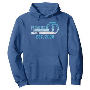 Promoted to Daddy 2026 Hoodie Funny Pregnancy Reveal TS14 Royal Blue Print Your Wear