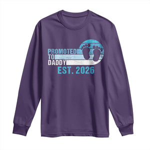 Promoted to Daddy 2026 Long Sleeve Shirt Funny Pregnancy Reveal