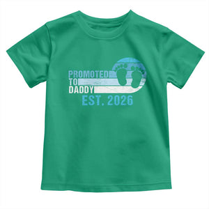 Promoted to Daddy 2026 Toddler T Shirt Funny Pregnancy Reveal TS14 Irish Green Print Your Wear
