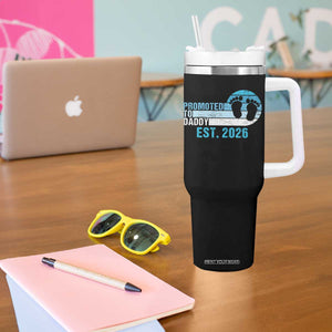 Promoted to Daddy 2026 Tumbler With Handle Funny Pregnancy Reveal TS14 Print Your Wear