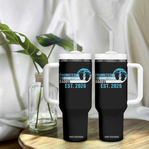 Promoted to Daddy 2026 Tumbler With Handle Funny Pregnancy Reveal TS14 Print Your Wear