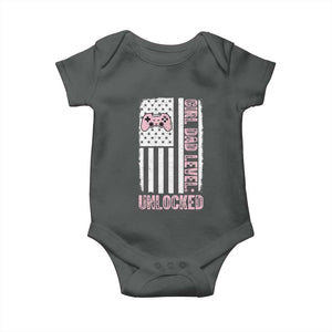 Girl Dad Level Unlocked Baby Onesie Funny New Dad