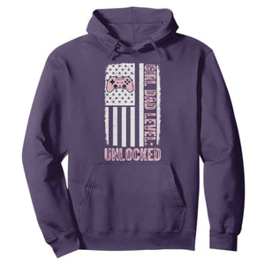 Girl Dad Level Unlocked Hoodie Funny New Dad