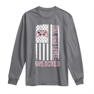 Girl Dad Level Unlocked Long Sleeve Shirt Funny New Dad