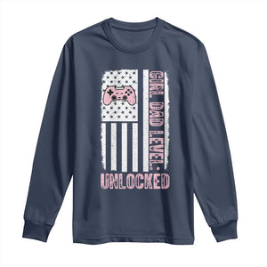 Girl Dad Level Unlocked Long Sleeve Shirt Funny New Dad