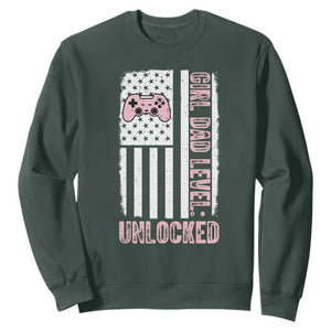Girl Dad Level Unlocked Sweatshirt Funny New Dad