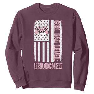 Girl Dad Level Unlocked Sweatshirt Funny New Dad