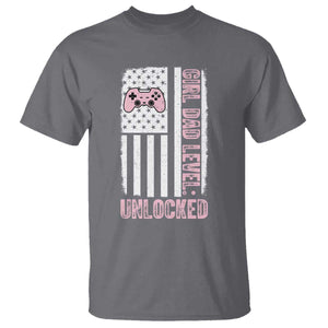 Girl Dad Level Unlocked T Shirt Funny New Dad