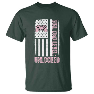 Girl Dad Level Unlocked T Shirt Funny New Dad