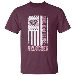 Girl Dad Level Unlocked T Shirt Funny New Dad