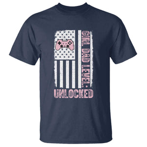 Girl Dad Level Unlocked T Shirt Funny New Dad