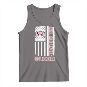 Girl Dad Level Unlocked Tank Top Funny New Dad