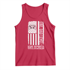 Girl Dad Level Unlocked Tank Top Funny New Dad