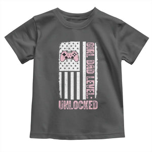 Girl Dad Level Unlocked Toddler T Shirt Funny New Dad