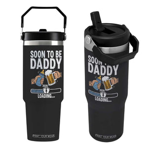 Dad to Be 2026 Flip Straw Tumbler Promoted To Daddy Beer Lover New Baby Gift