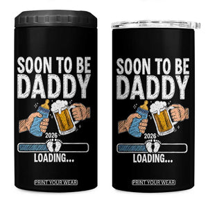 Dad to Be 2026 4 in 1 Can Cooler Tumbler Promoted To Daddy Beer Lover New Baby Gift