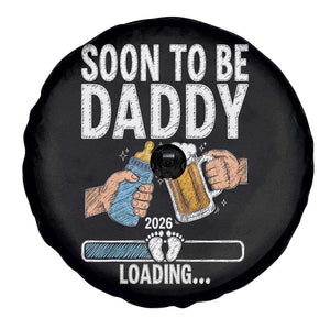 Dad to Be 2026 Spare Tire Cover Promoted To Daddy Beer Lover New Baby Gift
