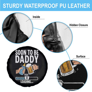 Dad to Be 2026 Spare Tire Cover Promoted To Daddy Beer Lover New Baby Gift