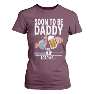 Dad to Be 2026 T Shirt For Women Promoted To Daddy Beer Lover New Baby Gift