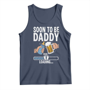 Dad to Be 2026 Tank Top Promoted To Daddy Beer Lover New Baby Gift