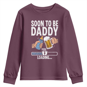 Dad to Be 2026 Youth Sweatshirt Promoted To Daddy Beer Lover New Baby Gift