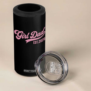 Soon to Be Daddy of Baby Girl 2026 4 in 1 Can Cooler Tumbler Promoted to Daddy New Dad