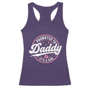 Promoted To Daddy It's A Girl Racerback Tank Top Funny Pregnancy Reveal