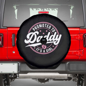 Promoted To Daddy It's A Girl Spare Tire Cover Funny Pregnancy Reveal