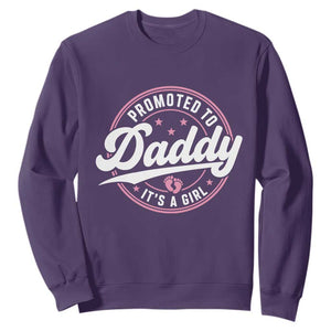 Promoted To Daddy It's A Girl Sweatshirt Funny Pregnancy Reveal