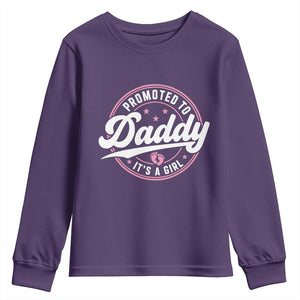 Promoted To Daddy It's A Girl Youth Sweatshirt Funny Pregnancy Reveal