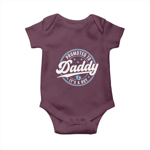 Promoted To Daddy It's A Boy Baby Onesie Funny Pregnancy Reveal