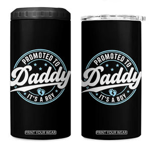 Promoted To Daddy It's A Boy 4 in 1 Can Cooler Tumbler Funny Pregnancy Reveal