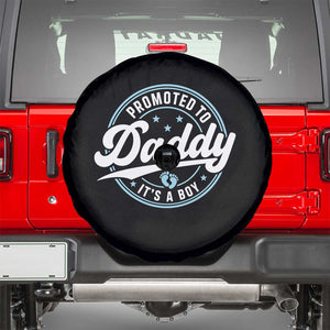 Promoted To Daddy It's A Boy Spare Tire Cover Funny Pregnancy Reveal