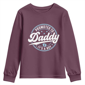 Promoted To Daddy It's A Boy Youth Sweatshirt Funny Pregnancy Reveal
