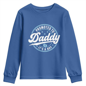 Promoted To Daddy It's A Boy Youth Sweatshirt Funny Pregnancy Reveal